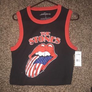 Rolling Stones crop tank